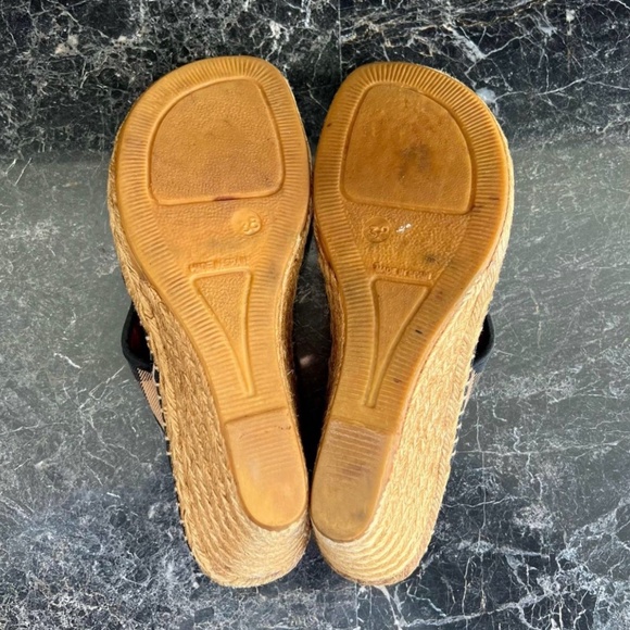 Burberry Nova Espadrille Wedge Sandals - Picture 6 of 6